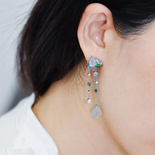 天青烟雨耳环耳骨链【定制】 商品图5