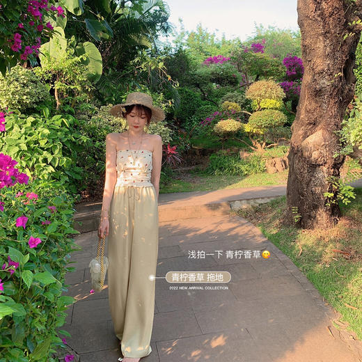 金蘑菇菇【三醋酸滑滑裤】72%绿纤哑光八分+珠光及地裤宽松拖地裤 商品图1