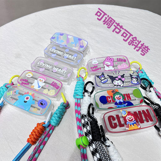 夏日ins风网红【背夹斜挎适用手机壳链条挂绳】通用挂脖可拆卸可调节手机挂绳 商品图1