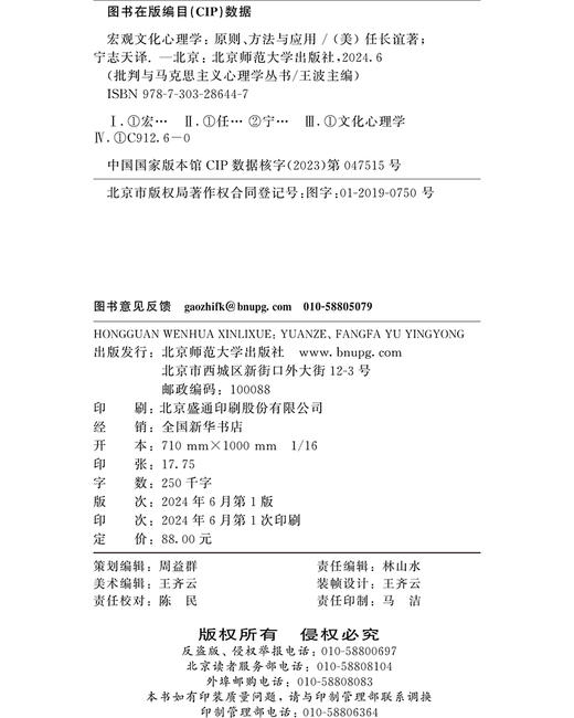 宏观文化心理学： 原则、方法与应用 9787303286447 （美）卡尔·拉特纳（Carl Ratner）批判与马克思主义心理学丛书 北京师范大学出版社 正版书籍 商品图3