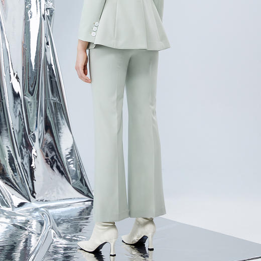 EITIE爱特爱秋季新款高腰西装裤舒适通勤纯色百搭裤子7505206 商品图4