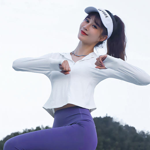 【涤纶冰丝】冰感轻薄防晒外套 带手袖连帽防晒衣 夏季户外开衫 商品图4