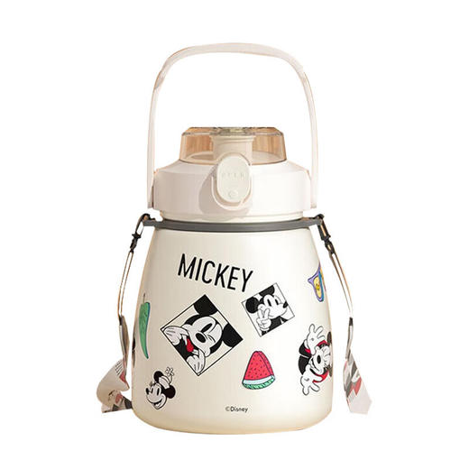 germ保温杯高颜值儿童学生大容量吸管水杯子网红大肚杯 欢乐米奇1000毫呏 商品图0