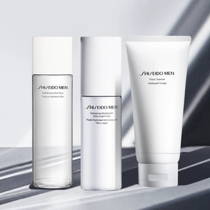 日本 Shiseido资生堂 男士保湿控油3件套 套盒 / (洗面奶125ml/爽肤水150ml/乳液100ml)