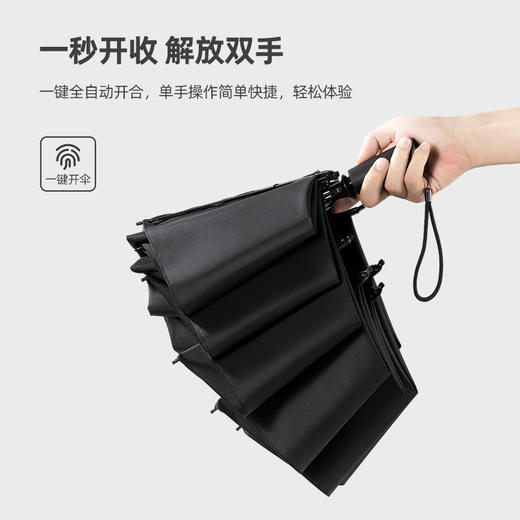 法国MC marieclaire全自动雨伞反向伞晴雨两用伞黑色雨伞加大加固 商品图6