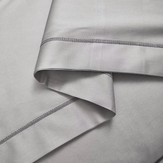 红蜻蜓亲肤棉床上单被套学生宿舍 100支长绒棉贡缎四件套 -太空灰 被套200*230cm 商品图4