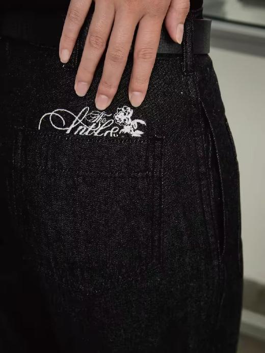 SUPERTOFU(SPTF)/RC-SS24-P006/隐藏手插袋 水手甲板裤 微喇叭 黑色牛仔裤 商品图2