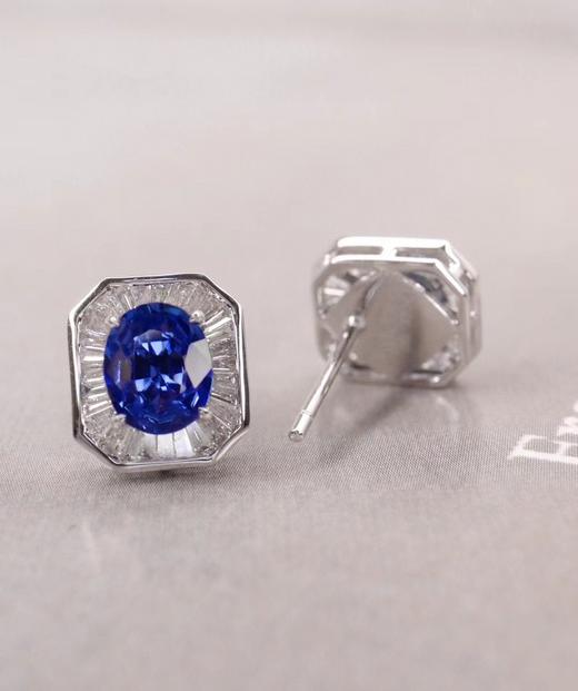 1.75ct 蓝宝石耳钉 商品图1