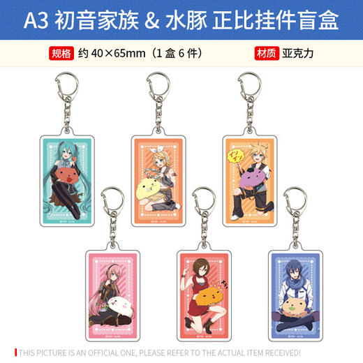 日本正版 A3初音家族&水豚 正比徽章亚克力挂件盲盒 周边谷子 商品图1