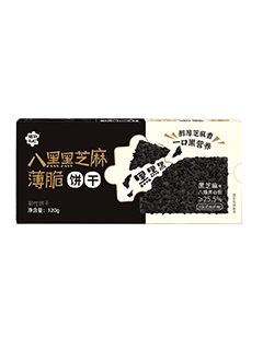 植物补叮八黑黑芝麻薄脆 120g*3包