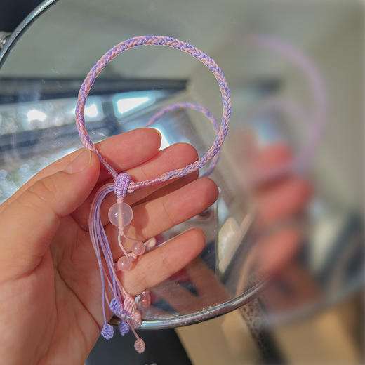 【宏艺珠宝】纳福安岁四平八稳八股辫手工现编手绳 商品图0