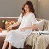 【还原少女典雅气质！韩版公主风长款睡裙】一条睡裙的温柔宠溺，零感无痕体验舒适的惊艳一刻，甜美一字领荷叶边睡衣家居服L 商品缩略图0