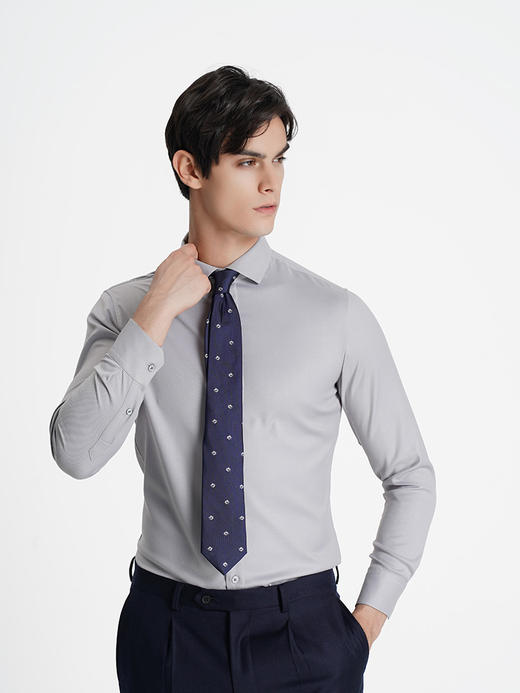 callisto灰色长袖混纺商务衬衫 商品图2