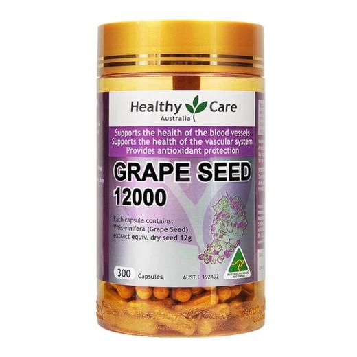 【保税区包邮直发】澳洲 HealthyCare 葡萄籽胶囊12000mg 300粒 商品图0