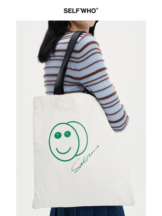 SELFWHO笑脸帆布包 商品图0
