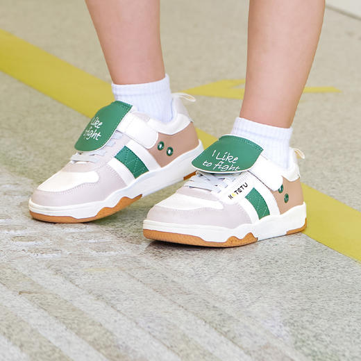 卡特兔小白鞋男童2025秋季新款软底防滑透气儿童运动鞋板鞋 商品图3