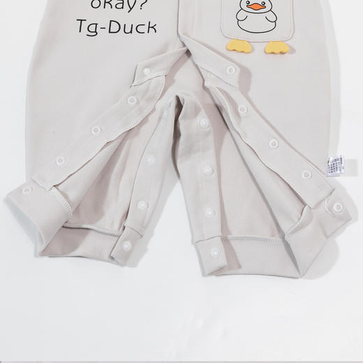 贝贝怡婴幼儿童前开连体衣舒适纯棉假两件背带哈衣春秋季单穿打底ZB3DL013 商品图5
