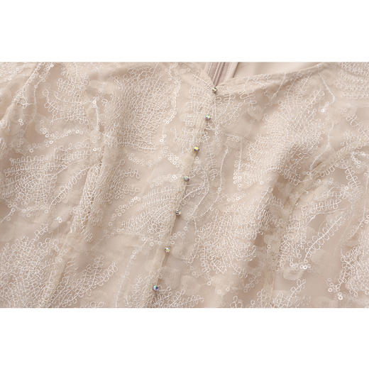 司歌连衣裙短袖刺绣轻薄修身显瘦A891489X 商品图1