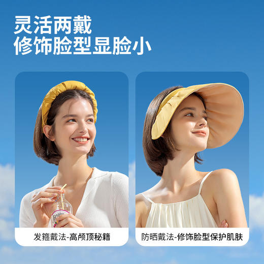 春夏季防晒帽女防紫外线沙滩遮阳帽户外骑行空顶遮脸太阳帽贝壳帽 商品图3