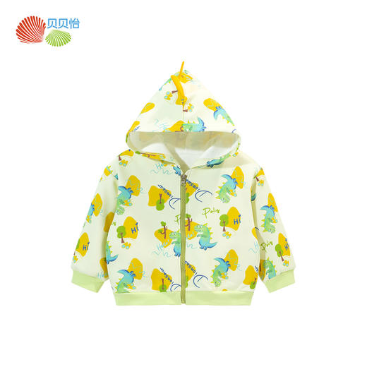 贝贝怡童装儿童秋季外套连帽2024新款男女童连帽卫衣开衫秋装上衣ZB3DS027 商品图6