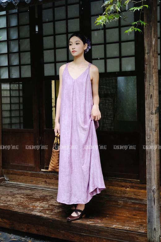 【门店同款】ENJOY夏季云敛-枇杷晚风提花扭结连衣裙 158297617 商品图0