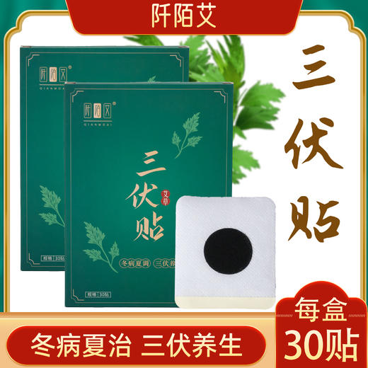 【5盒装】阡陌艾 艾草三伏贴 30贴/盒 植物萃取 透气不闷热 新工艺不粘肤 商品图0