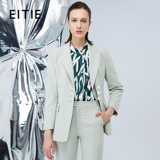 EITIE爱特爱秋季新款时尚通勤干练显瘦翻领西装外套女7503207 商品图0