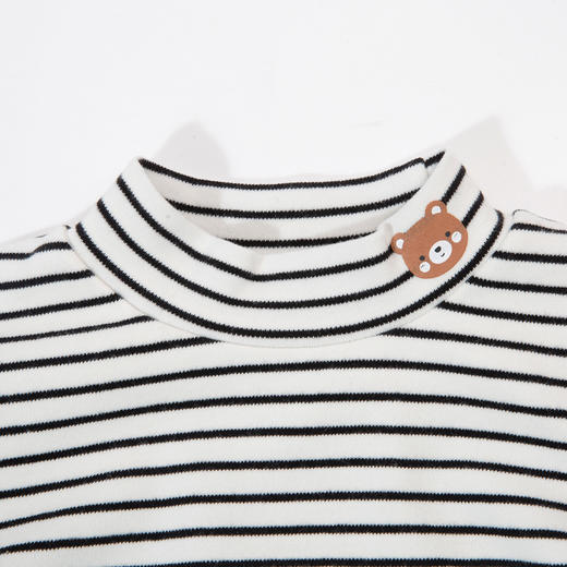 贝贝怡童装儿童长袖t恤秋季新款条纹女童打底衫宝宝外穿中领上衣ZB3DS031 商品图8