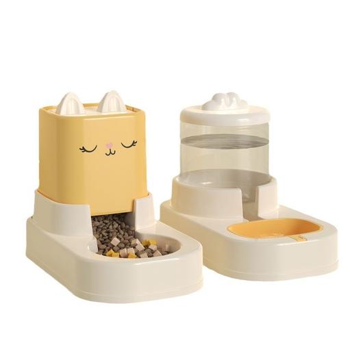 卡通猫咪坐式喂食器 喂水器 猫咪食盆自动喂食大容量 商品图4