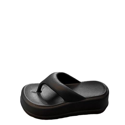 【舒适度狠好！面包厚底人字拖】EVA一体成型，轻盈又柔软 回弹性灰常不错，提升上脚体验，夏季夹脚凉鞋复古时尚凉拖鞋L 商品图4