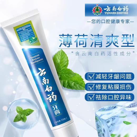 云南白药牙膏（薄荷清爽香型)230g/支 商品图1