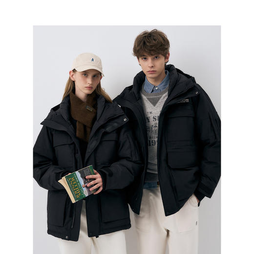 Teenie Weenie小熊男装字母连帽羽绒服男冬季TNJD248C10I 商品图1