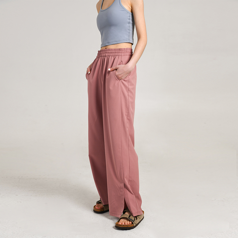 春夏秋薄款 UPF50+防晒阔腿裤 脚口开叉宽松直筒裤 遮肉显瘦显腿直