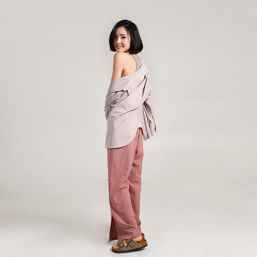 春夏秋薄款 UPF50+防晒阔腿裤 脚口开叉宽松直筒裤 遮肉显瘦显腿直 商品图5