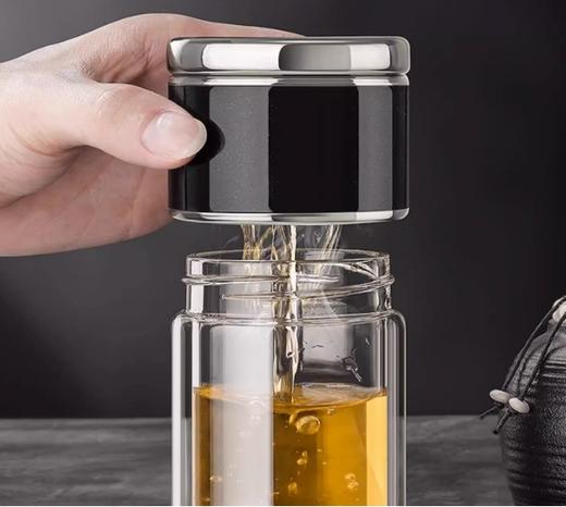 吴裕泰玻璃双层随手杯 商品图1