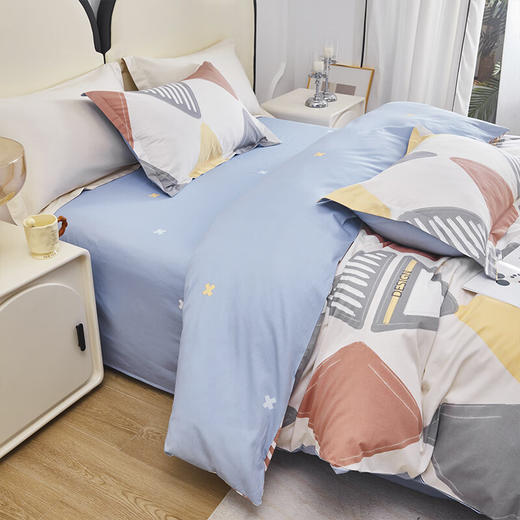 红蜻蜓亲肤棉床上四件套小清新床上田园风床单被套学生宿舍-美凌格 被套200*230cm 商品图3