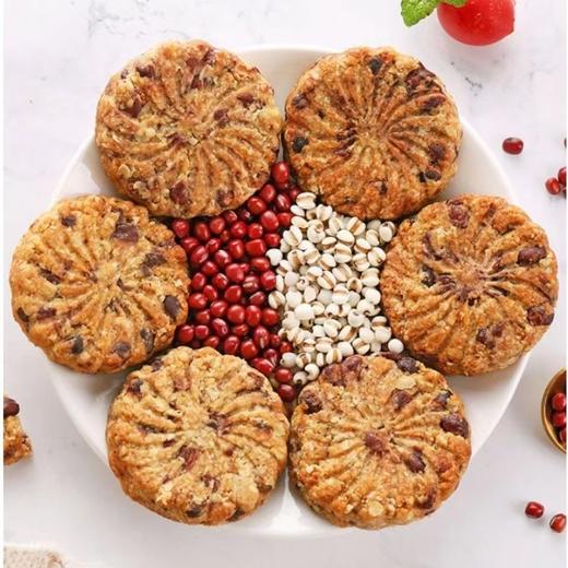 【入口香醇酥脆！红豆薏米饼】不单独添加蔗糖粗粮饼干，口感绵实，精选红豆，入口香醇酥脆，独立包装携带便捷，燕麦粗粮零食健康营养代餐Y 商品图1