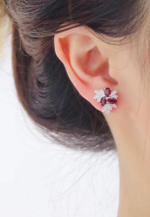 2.2ct 红宝石耳钉 商品图4