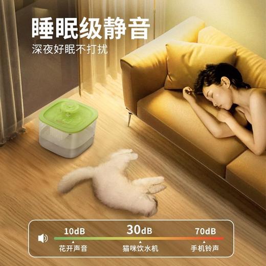 宠物方形自动饮水机容量约1L 智能宠物饮水器 自动循环过滤猫咪活水机 商品图2