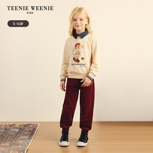 TeenieWeenie Kids小熊童装秋季童印花学院风百搭卫衣TKMW243854K 商品图4