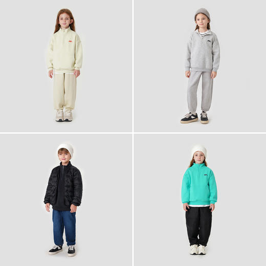 【3D空气棉】马克珍妮秋装新款 男女童立领半拉链运动卫衣231301 商品图1