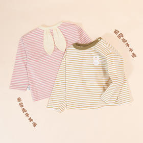 贝贝怡童装儿童长袖t恤女宝宝可爱洋气上衣2024秋季新款套头卫衣ZB3DS030