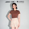 AUMNIE澳弥尼都市T恤长款修身短上衣百搭休闲健身运动跑步短袖女 商品缩略图1