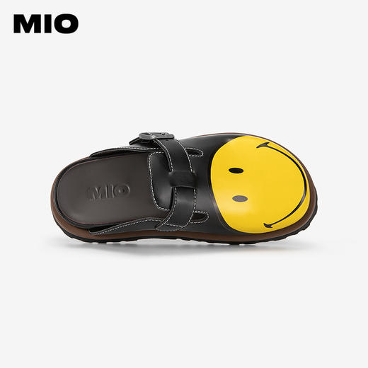 【MIO×SMILEY笑脸联名】米奥秋季包头拖时髦玩趣厚底勃肯鞋M244243411 商品图2