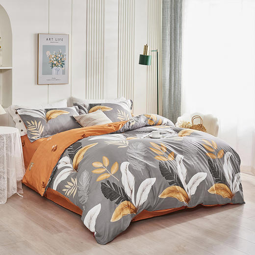 蜻蜓亲肤棉床上四件套小清新床上田园风床单被套学生宿舍-江南春 被套200*230cm 商品图1