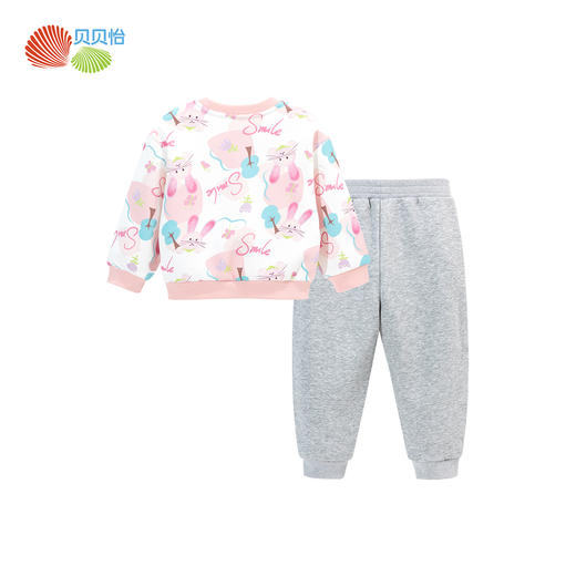 贝贝怡童装儿童运动秋装2024新款男女童洋气长裤卫衣套装ZB3DT044 商品图3