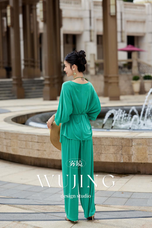 【雾境定制】空谷幽兰系列轻薄透气醋酸针织两件套 3204132 商品图5