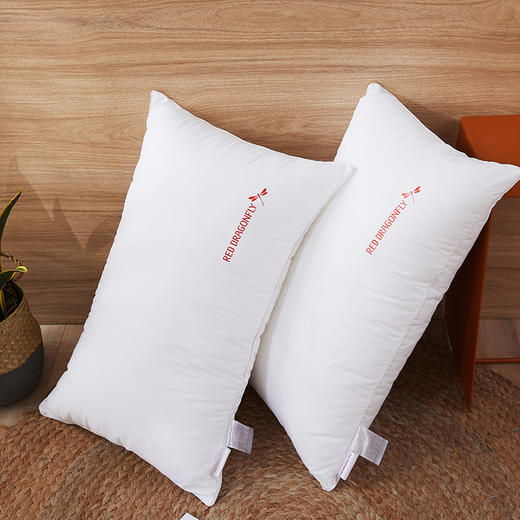  红蜻蜓五星级酒店枕头枕芯一对装学生宿舍成人纤维枕羽丝绒舒适对枕 商品图1