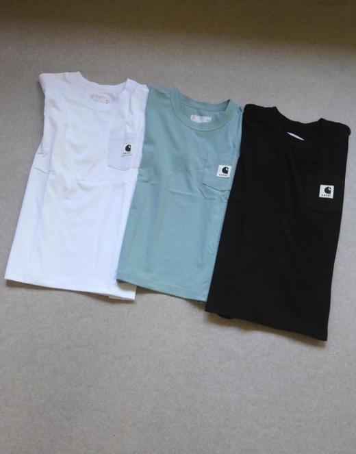 马不停蹄 嘚儿驾 哈！情侣段 Carhartt & Sacai 侧身开扣的 短袖Tee 3色入 商品图0