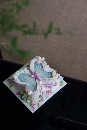 蝴蝶许愿蛋糕（口味请备注，不接急单）